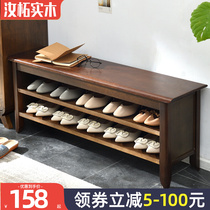 Changing shoes Stool Shoes Cabinet Home Doorway Shoe Cabinet Solid Wood Sittable Shoes Cabinet Stool in the door Shoe Racks Wear stools to the door