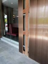 Stainless steel Great Wall rugged plate sign background partition titanium gold interior decoration corrugated rose gold grille plate