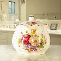 Tea pot sugar jar candy jar ceramic storage jar living room home ornaments living room closet decoration wedding gifts