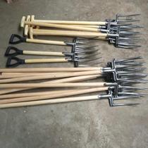 Fork wood handle fork grass fork cow dung three-strand loose soil Hoe agricultural five-tooth 8-tooth cow dung fork household