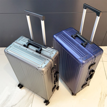 Sona map high-end luggage all aluminum alloy trolley case strong and durable universal wheel password suitcase 20 inch