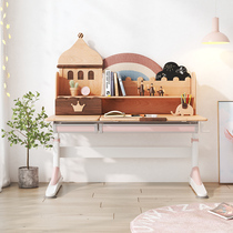 Childrens desk and chair set can lift girls solid wood boy childrens writing home multifunctional desk learning table