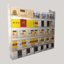 Smoke rack display stand Wall-mounted supermarket smoke rack Wall-mounted transparent acrylic convenience store smoke rack display stand