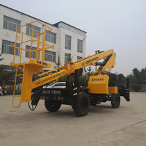 Straight arm lift installation and maintenance hanging basket lamp monitoring aerial work vehicle 360 ° rotating lifting platform