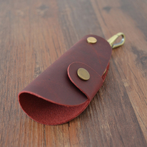 Lock Spoon Bag Genuine Leather Car Big Capacity Key Bag Brief Bull Leather Home Door Key Bag Retro Handmade