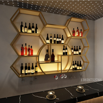 Bar bar creative luminous wall-mounted wine cabinet Wine display rack Wall restaurant household wine rack