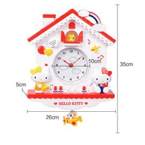 Girl Heart Cuckoo Childrens Bedroom Pendulum Clock Wall Watch Clock Cartoon Alarm Clock House Clock Quartz Clock Wall Clock Wall Clock