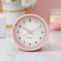 New simple Nordic alarm clock Student-specific bedside alarm mute girl heart pink cute snooze desktop clock