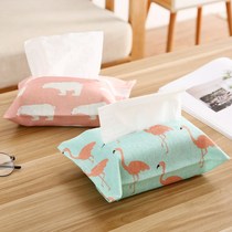 Japanese style simple tissue cover home living room homestay products cotton linen fabric drawing box car creative storage ins