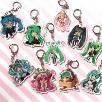 Anime acrylic keychain pendant Hatsune Miku Deep Sea girl Luo Tianyi Transparent keychain pendant