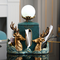 American creative home tissue box living room coffee table ornaments European multifunctional storage luxury decoration deer drawing paper box