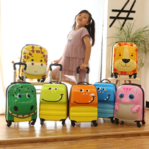 Cartoon cute girl child trolley case suitcase Boy baby 18 inch universal wheel suitcase support custom