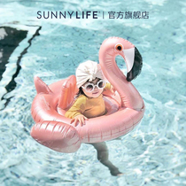 Sunnylife baby swimming ring sitting floating ring armpit ring newborn home anti-rollover water ring girl