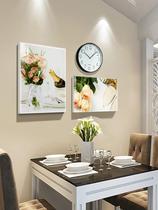 Restaurant wall decoration painting frameless painting wall clock modern simple hanging painting triple watch decorative painting mural three sets