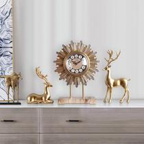 Nordic clock home desktop clock TV cabinet decorations ornaments living room modern simple European style clock