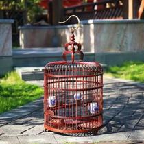 Laos red and sour bird cage boutique thrush bird cage handmade cage cloth mahogany embroidered eye lark cage