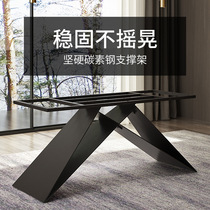 Italian minimalist dining table Nordic modern rectangular dining table Household simple designer 2 meters solid wood dining table