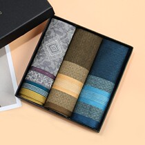 High-end mens cotton handkerchief sweaty handkerchief sweat-sucking vintage cotton small square thin summer womens sweat *