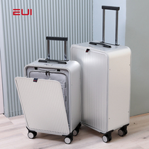 EUI side open all aluminum magnesium alloy luggage female 20 inch boarding suitcase front opening computer trolley case male 16