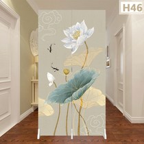 Screen partition curtain movable modern style partition entrance small apartment blocking folding living room baffle nail shop