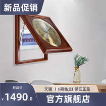 New Chinese hanging clock Living room China Wind super silent wood clock modern minimalist home timepiece retro hanging table