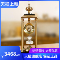 Eurostyle Extravagant Living Room Transparent Mechanical Gear Cassette clock desktop Art swing piece Creative metal copper plated sitting clock