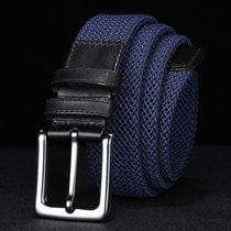 Canvas Belts Mens Fashion Casual Golf Belts Youth Jeans Needle Buckle Elastic Weave Tightness Pants Strap