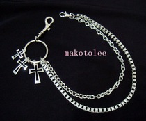 Mens pants chain hot-blooded College street dance star waist chain Joker boys personality wallet Belt metal hip-hop tide man