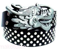 Personality faucet belt men Korean tide youth belt fashion hip hop decoration rivet smooth buckle nightclub belt