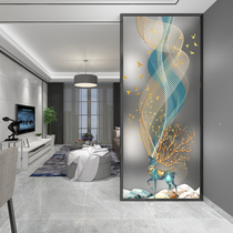 Light luxury abstract modern simple living room glass screen partition bedroom shade decoration double-sided light transmission entrance