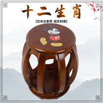 12 zodiac guzheng round stool guzheng stool solid wood guzheng round stool guzheng piano stool strong durable kite stool