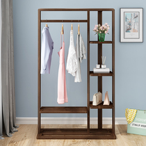 Full solid wood hanger coat coat rack flower stand modern simple wooden living room bedroom multifunctional floor rack