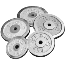 Pure iron electroplated dumbbell sheet Mens fitness barbell sheet household small hole 1 2 5 kg 3 5 7 5KG discus