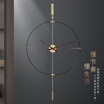Spanish style modern light luxury simple wall clock modern simple living room bedroom clock art creative wall clock