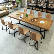 Solid Wood Meeting Table Minimalist Modern Strip Table Negotiation Table And Chairs Combined Large Class Desk Training Desk Computer Desk Desk