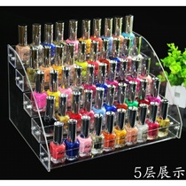 The decoration rack is transparent and the table is placed on the table.