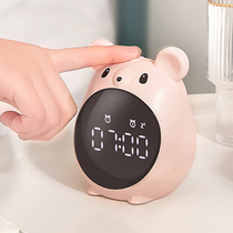 Charging electronic alarm clock cartoon children special student small cute girl bedroom alarm silent bedside timer