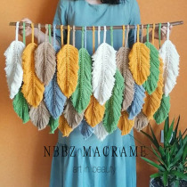  Feather tassel wall hanging Nordic hand woven tapestry DIY material bed and breakfast bedside sofa background hanging cloth new