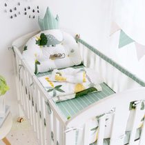  ins explosive crown shape bedside cushion baby summer bed circumference pure cotton baby summer breathable bedding