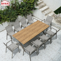 Nordic Outdoor Patio Table And Chairs Combined Outdoor Light Lavish Terrace Villa Garden Milk Tea Shop Waterproof Casual Table And Chairs