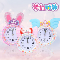 Childrens creative DIY paste handmade toys cartoon small alarm clock kindergarten baby Dream clock material package