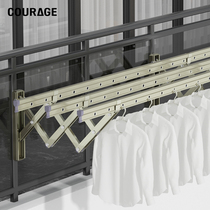 (Offline same model) balcony telescopic drying rack window outdoor push-pull drying rack folding outdoor cold clothes drying rack