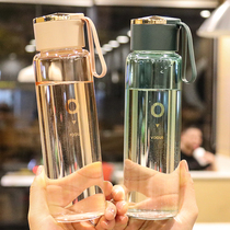 High value simple glass cup for male and female students couples Cup slender portable hand cup personality creative drinking cup