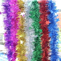 Christmas decorations fluffy strips five-star hair strips colorful bars shopping mall hotel creative scene layout