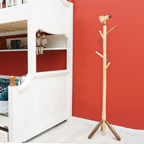 All solid wood children cartoon coat rack bedroom floor hanging hanger children clothes rack modern simple creative hanger