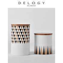 Simple modern creative storage jar ornament home model room living room countertop kitchen cabinet soft decorative utensils