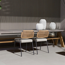 Outdoor Table Chairs Combined Casual Patio Dining Table And Chairs Designer Garden Terrace Rattan Furniture Nordic Outdoor Rattan Chair