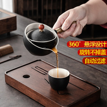 Lazy automatic tea artifact Creative Kung Fu tea pot side handle pot Ceramic travel tea portable bag small set
