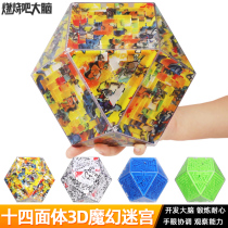  Maze toy 3D three-dimensional bead walking Rubiks cube Childrens intelligence development puzzle concentration training ball 14 tetragonal body