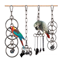 Parrot supplies 304 stainless steel toys gnawing climbing large and medium Diamond Ash machine puzzle bird cage display rack pendant